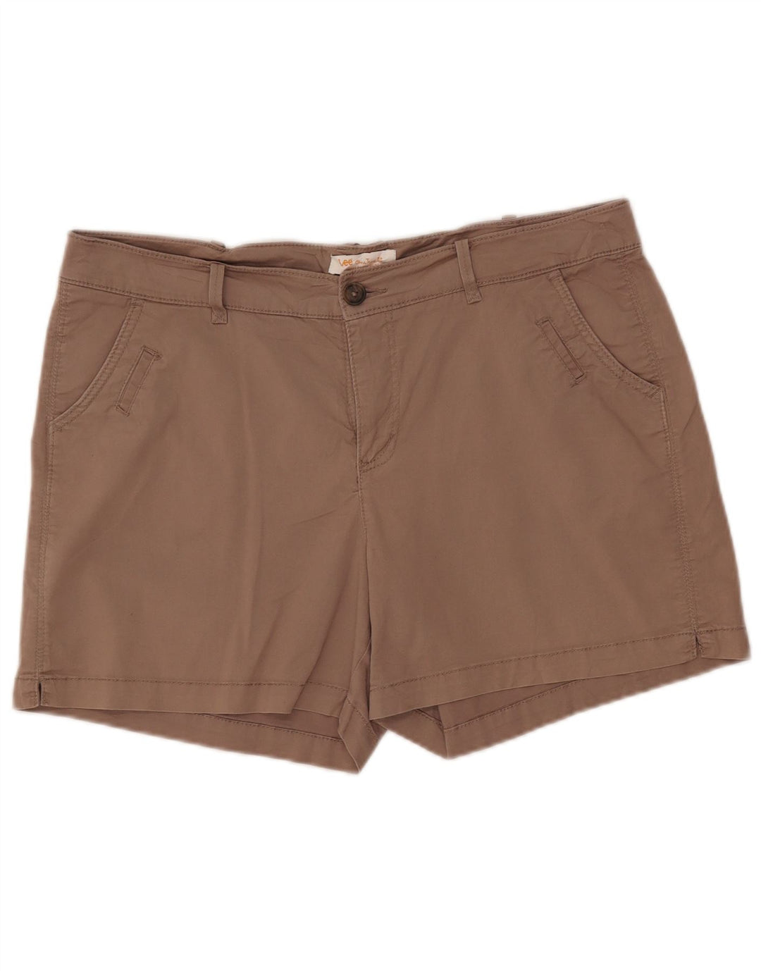 LEE Womens Chino Shorts US 16 2XL W38  Brown Cotton
