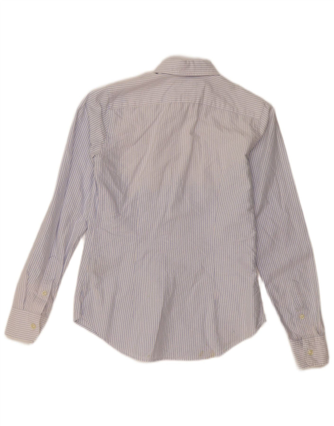 RALPH LAUREN Womens Slim Fit Shirt US 0 XS Blue Striped Cotton