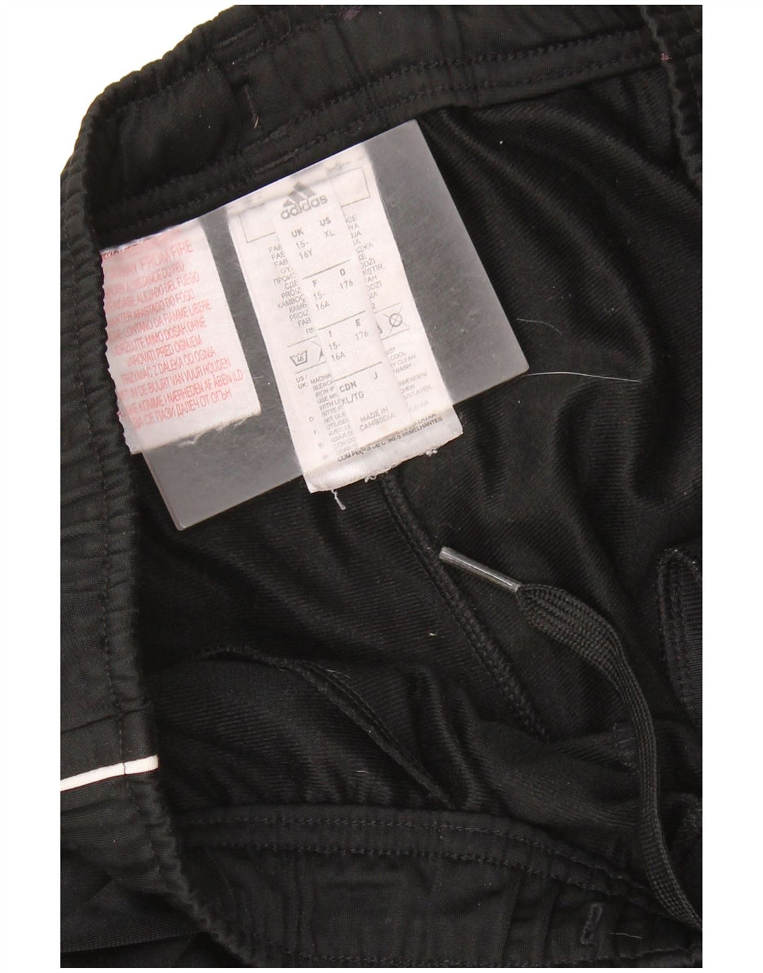 Adidas Girls Tracksuit Trousers Joggers 15-16 Years  Black Polyester