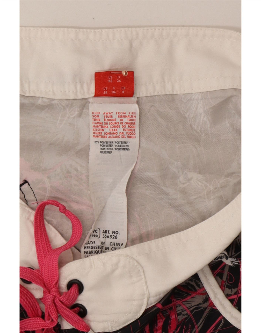 PUMA Womens Abstract Pattern Swimming Shorts UK 8 Small  Multicoloured