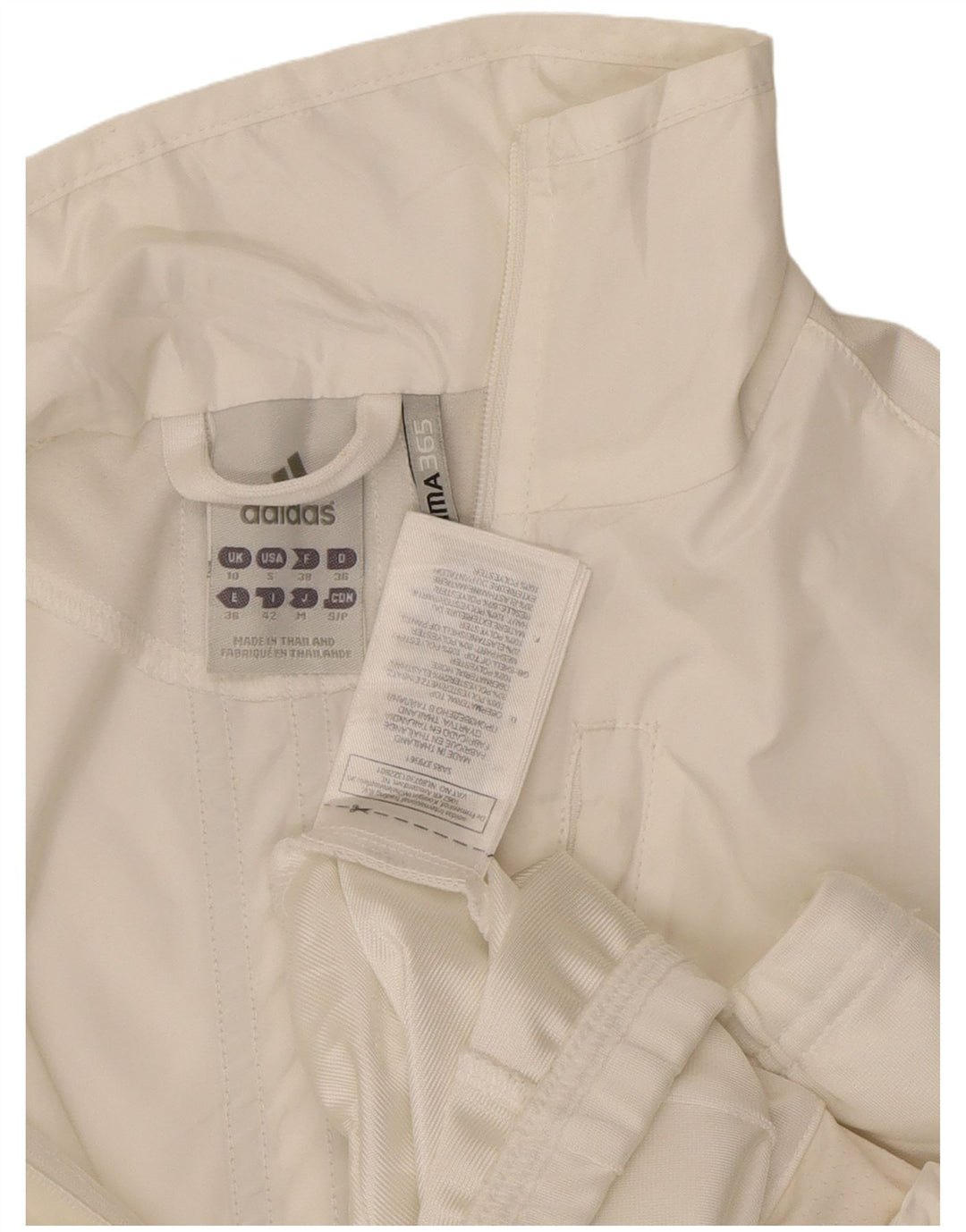 ADIDAS Womens Clima 365 Tracksuit Top Jacket UK 10 Small White Polyester