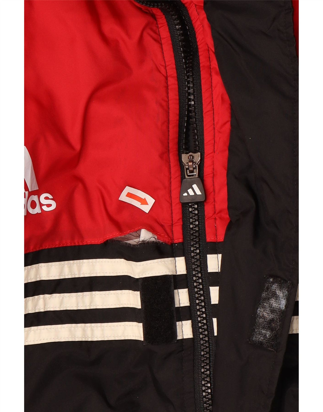 ADIDAS Mens Loose Fit Padded Coat UK 40/42 Medium Black Colourblock