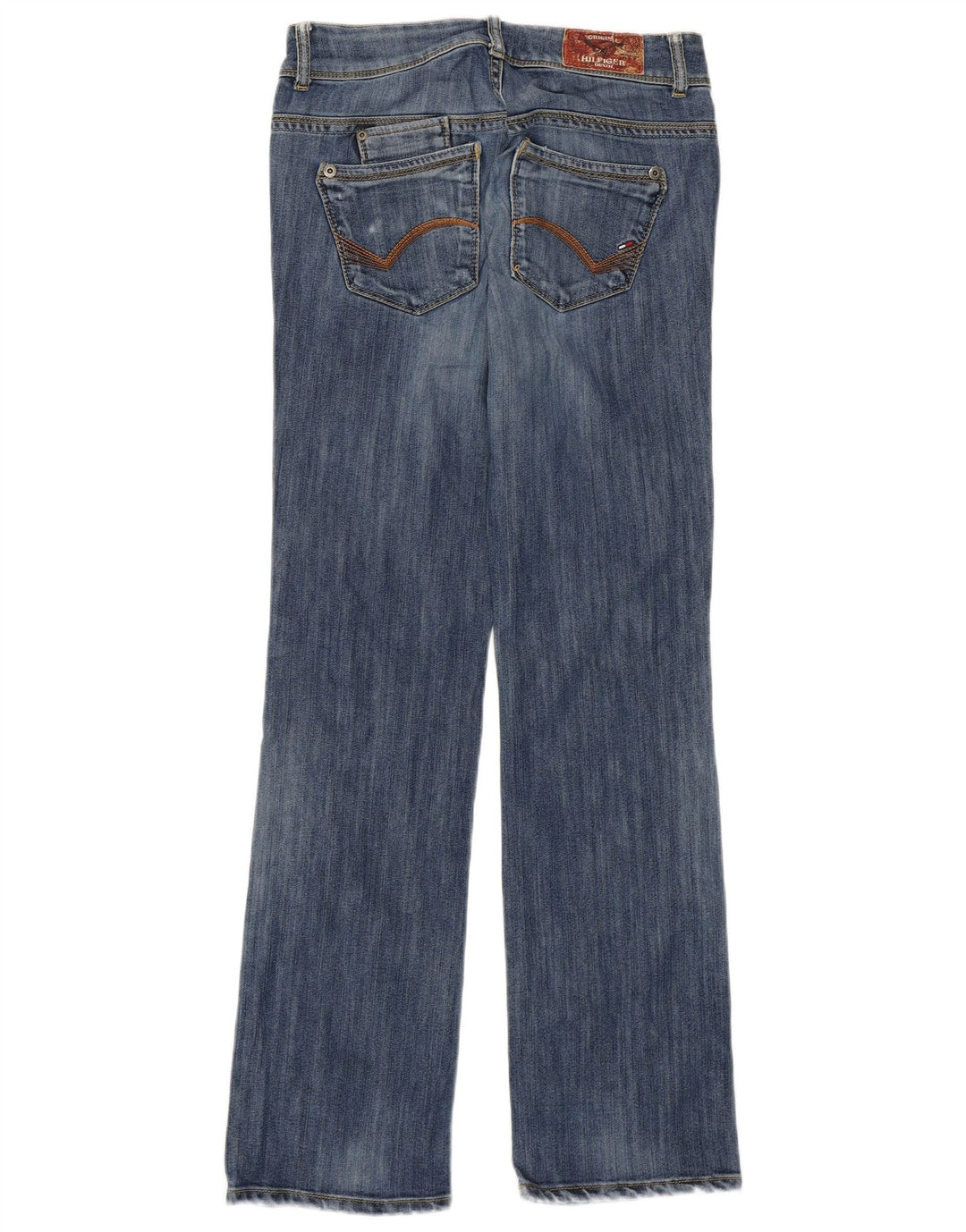 Tommy Hilfiger Womens Ruby Low Waist Straight Jeans W29 L32 Blue Cotton