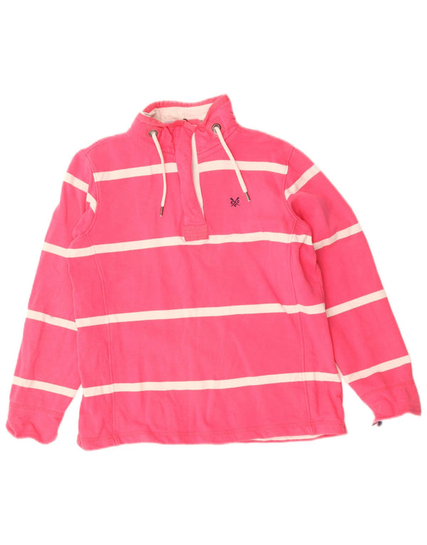 Crew Clothing Womens Oversized Sweatshirt Jumper UK 10 Small Pink Striped