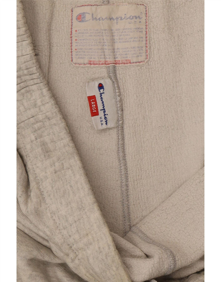 CHAMPION Mens Tracksuit Trousers Large  Grey Cotton