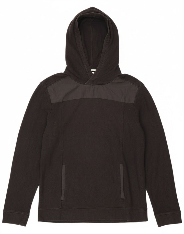 Calvin Klein Mens Hoodie Jumper Medium Black Colourblock