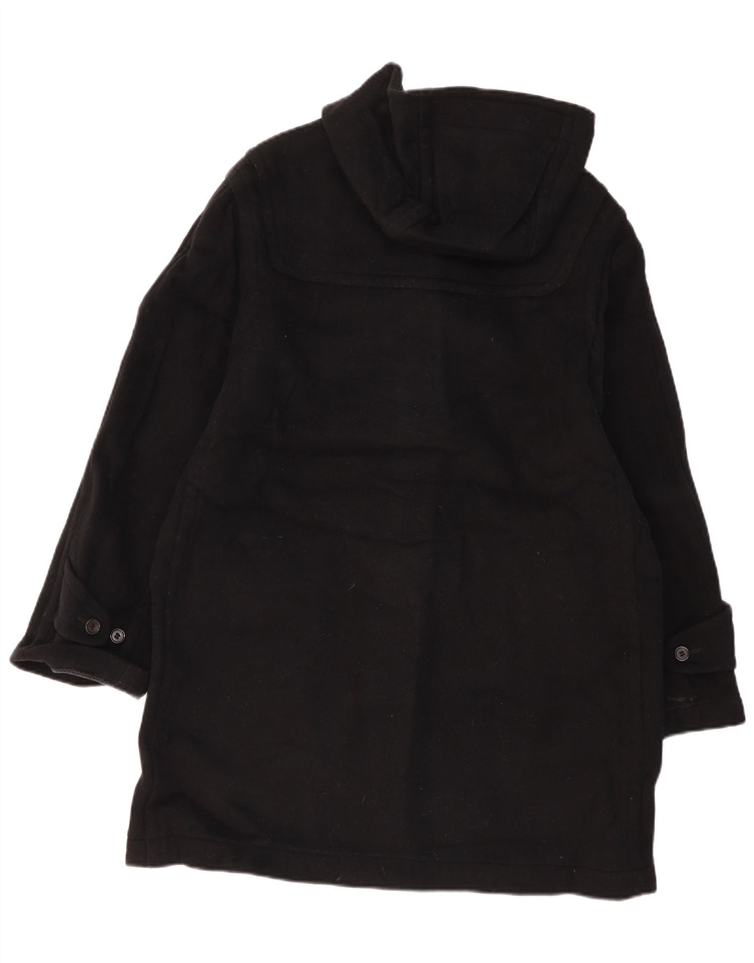 DAKS Womens Hooded Duffle Coat UK 16 Large Black