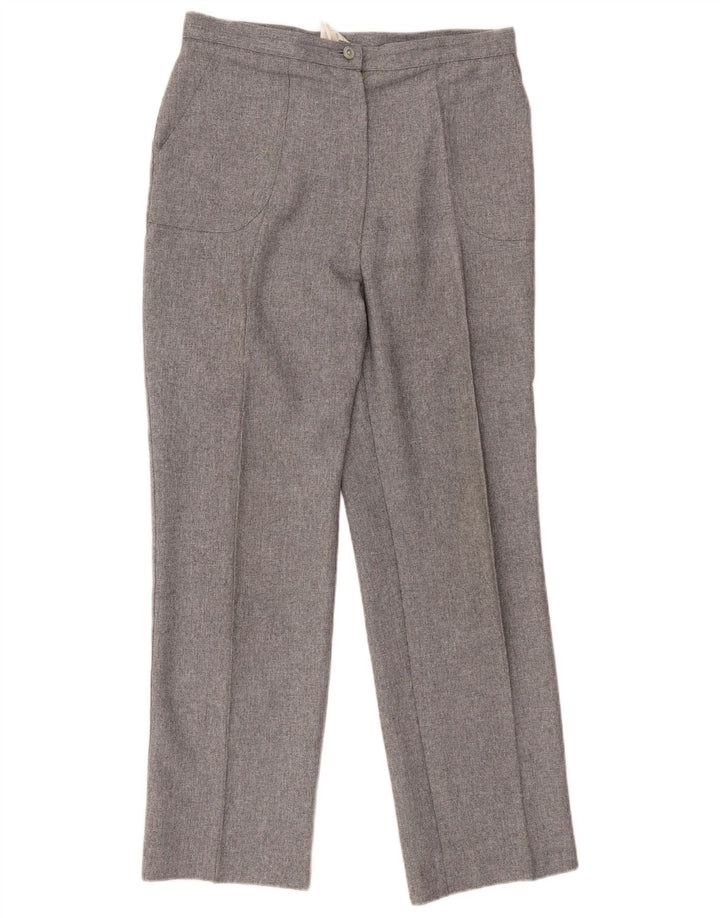 ST MICHAEL Womens Straight Casual Trousers UK 16 Large W30 L28 Grey