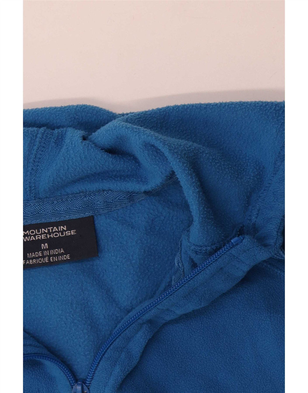 Mountain Warehouse Mens Hooded Fleece Jacket UK 38 Medium Blue Polyester