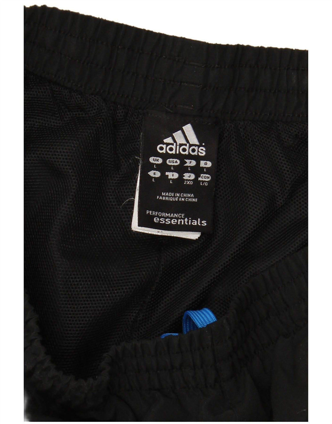 ADIDAS Mens Tracksuit Trousers Large Black Polyester