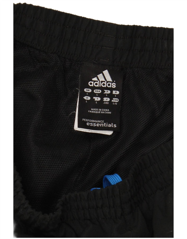 ADIDAS Mens Tracksuit Trousers Large Black Polyester