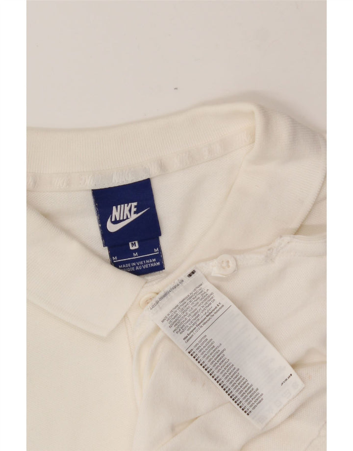 NIKE Mens Polo Shirt Medium White Cotton Vintage Nike and Second-Hand Nike from Messina Hembry 