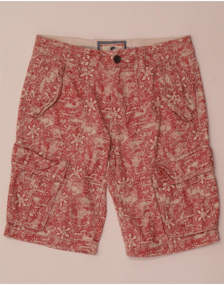 Fat Face Mens Cargo Shorts W32 Medium Red Floral