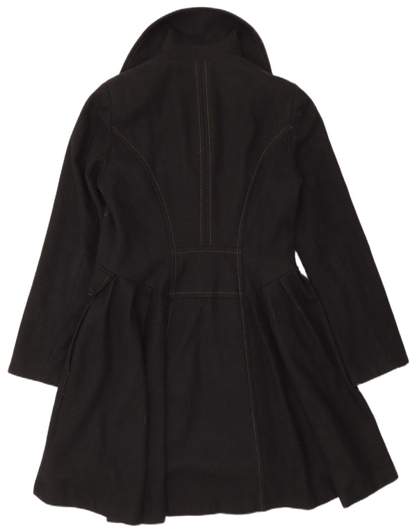 Topshop Womens Princess Coat UK 12 Medium Black Wool