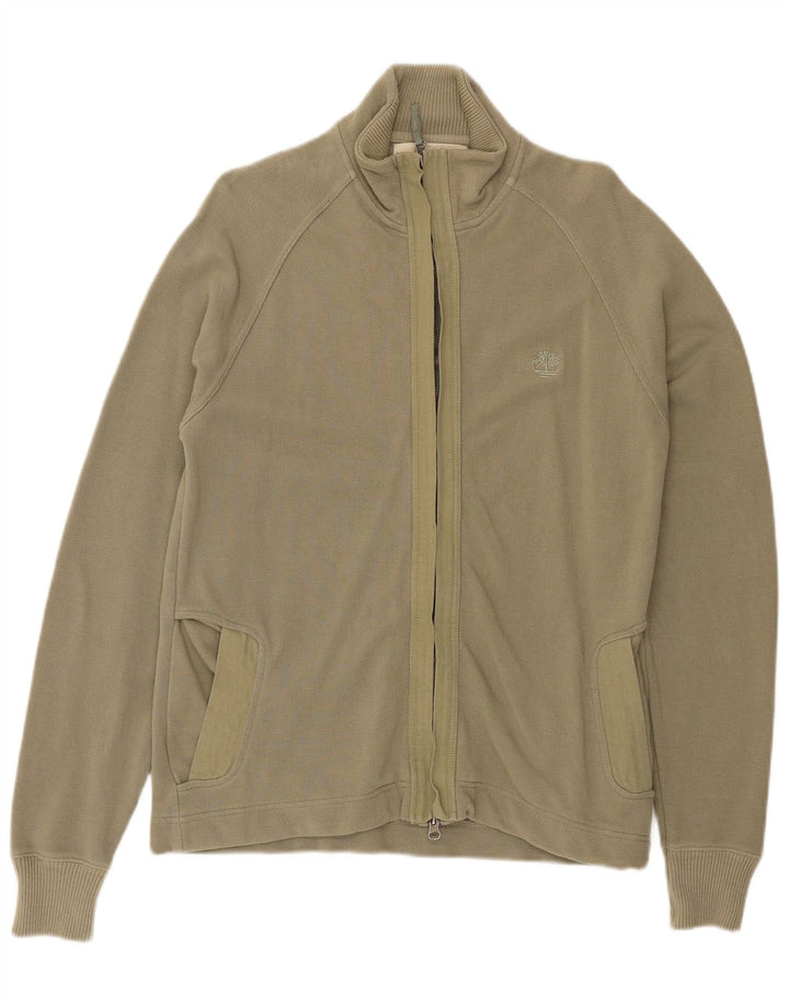 TIMBERLAND Mens Tracksuit Top Jacket Small Khaki Cotton