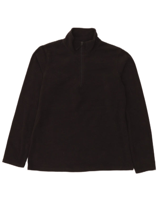 Mountain Warehouse Womens Zip Neck Fleece Jumper UK 14 Medium Black