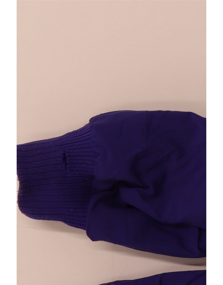 EDDIE BAUER Womens Bomber Jacket UK 14 Medium Purple Nylon