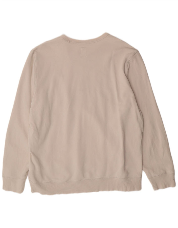 GAP Mens Graphic Sweatshirt Jumper XL White Cotton