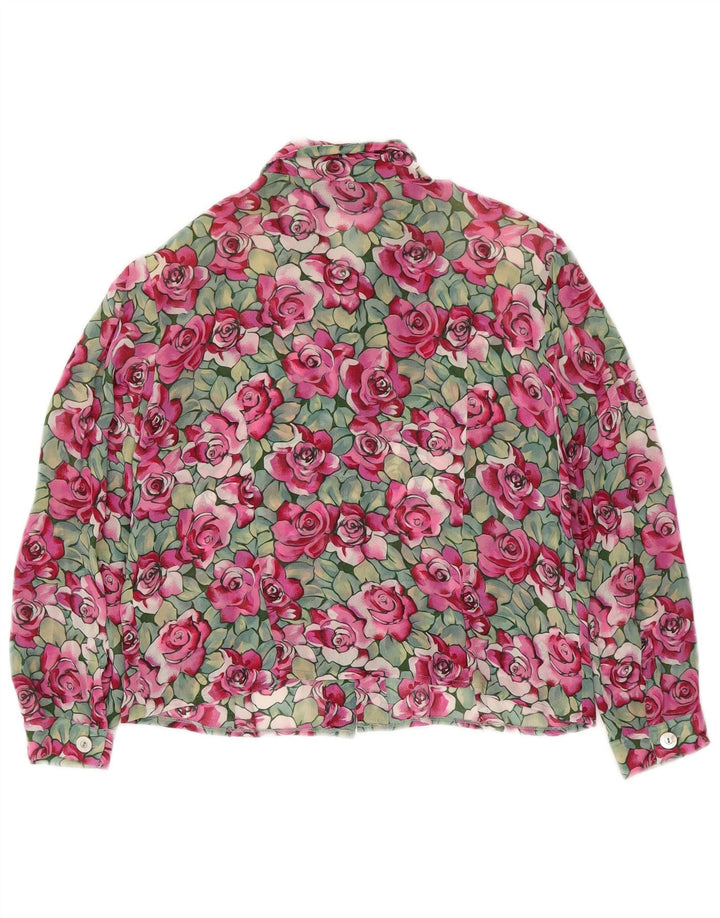 NADIA Womens 3/4 Sleeve Shirt Blouse IT 44 Medium Multicoloured Floral