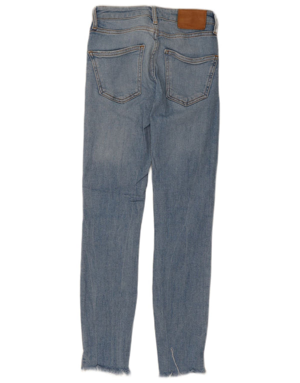 Zara Womens Skinny Jeans EU 34 2XS W24 L26 Blue Cotton