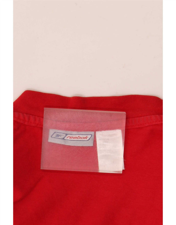 Reebok Mens T-Shirt Top Large Red Cotton