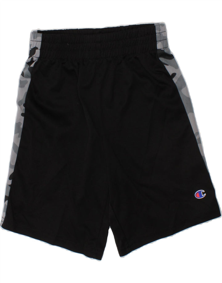 CHAMPION Boys Sport Shorts 4-5 Years Black Camouflage Polyester Vintage Champion and Second-Hand Champion from Messina Hembry 