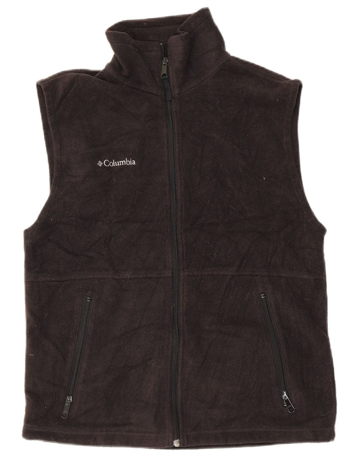 Columbia Mens Fleece Gilet UK 36 Small Grey Polyester