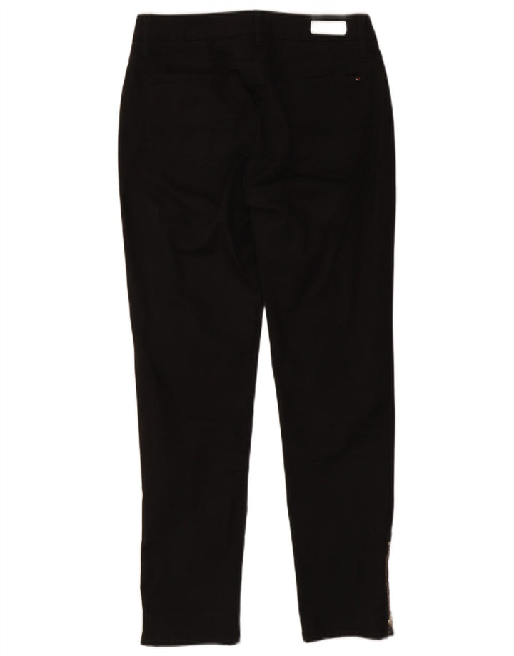 TOMMY HILFIGER Womens Milan RW Casual Trousers US 6 Medium W28 L27 Black