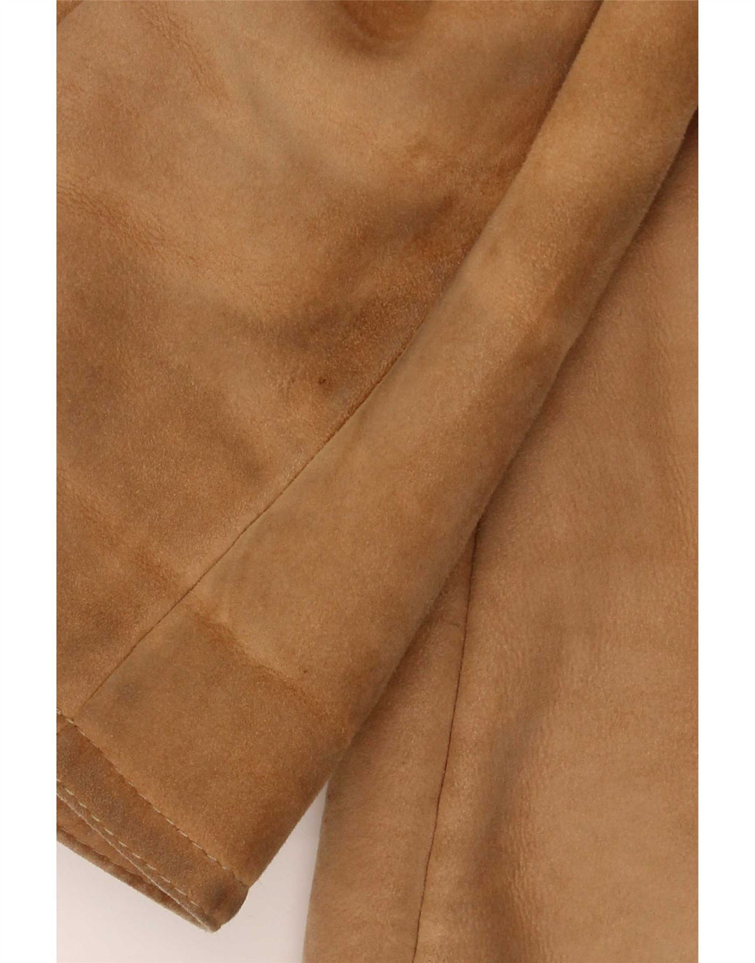 Vintage Womens Hooded Shearling Jacket UK 12 Medium Beige