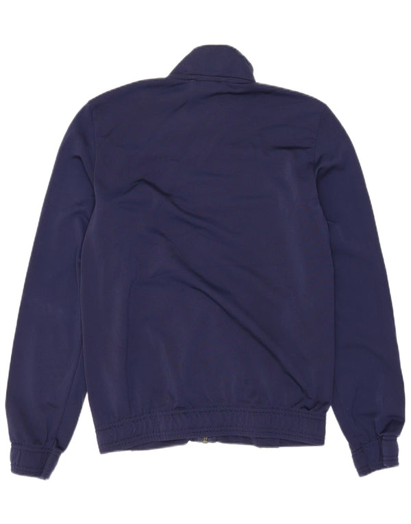 PUMA Boys Graphic Tracksuit Top Jacket 11-12 Years Navy Blue Colourblock