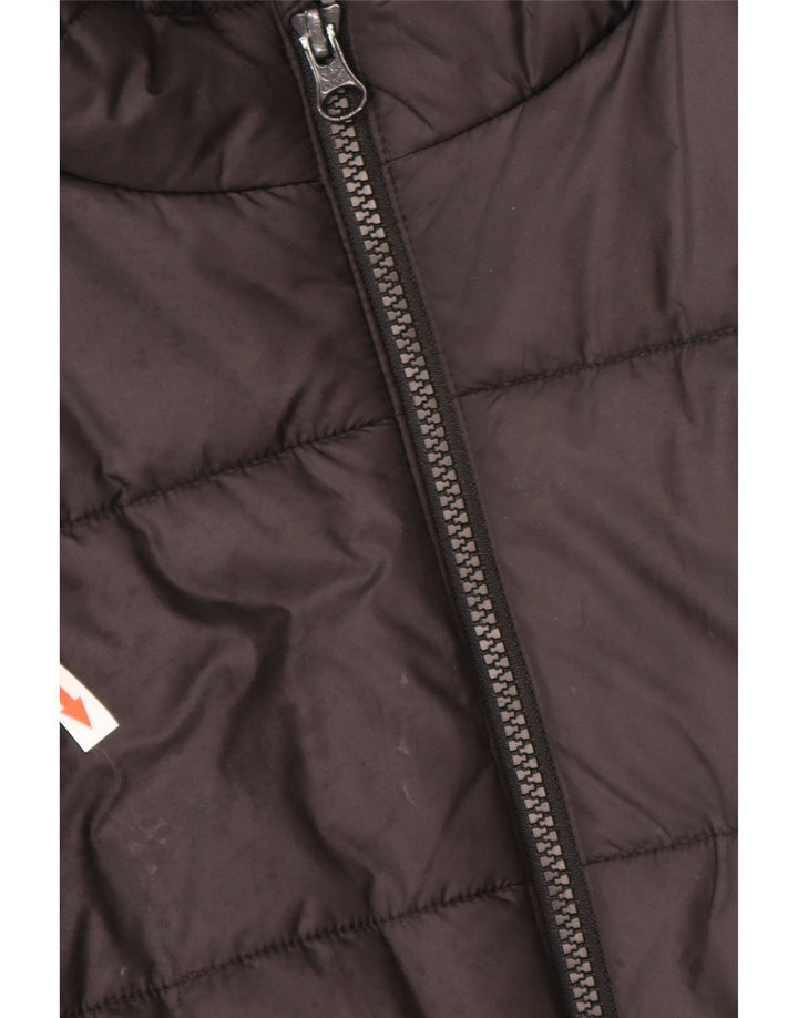 Adidas Boys Graphic Hooded Padded Jacket 14-15 Years Black Polyester