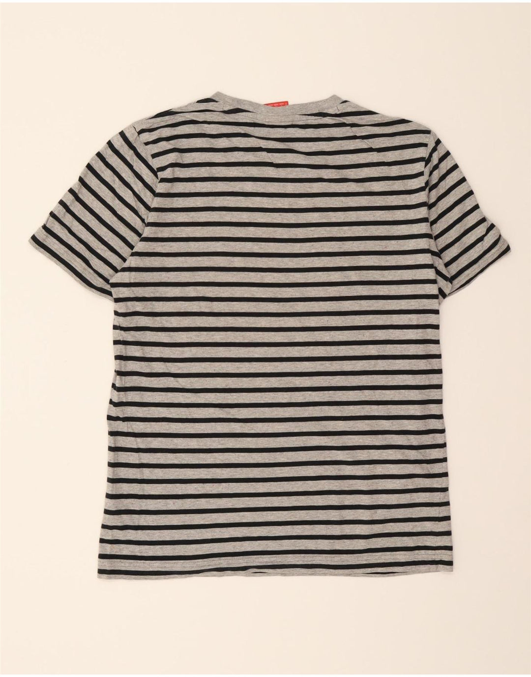 PUMA Mens T-Shirt Top Small Grey Striped Cotton Vintage Puma and Second-Hand Puma from Messina Hembry 