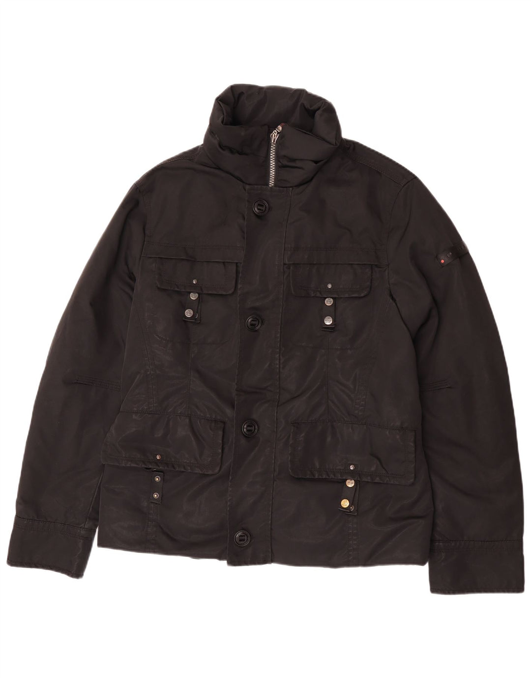PEUTEREY Mens Utility Jacket UK 38 Medium Black Polyester