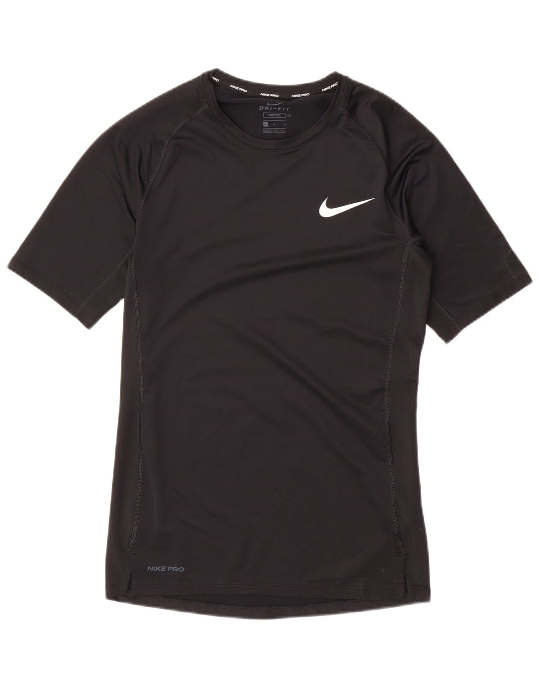 Nike Mens Tight Fit T-Shirt Top Medium Black Polyester
