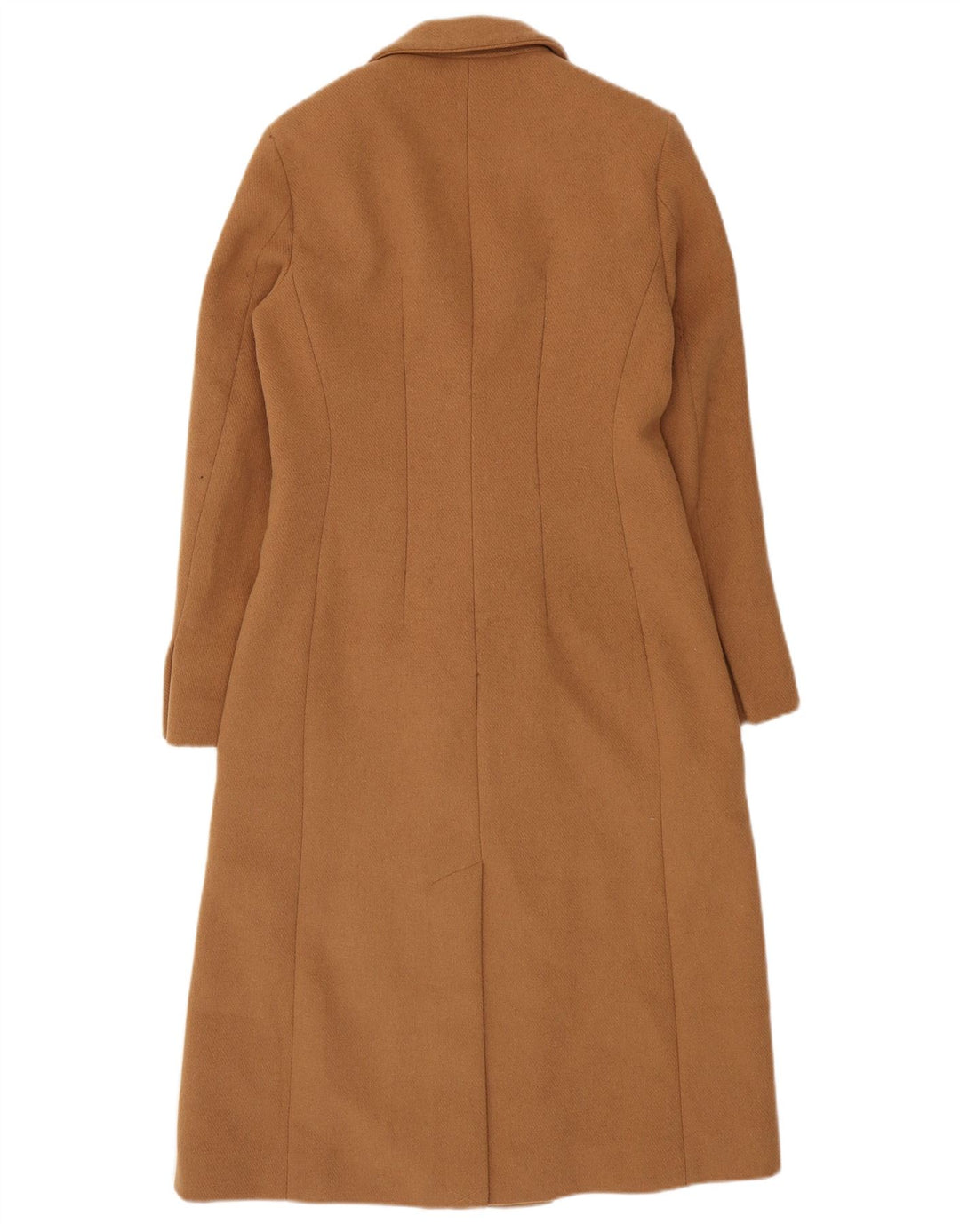 Marks & Spencer Womens Double Breasted Coat UK 8 Small Beige Polyester