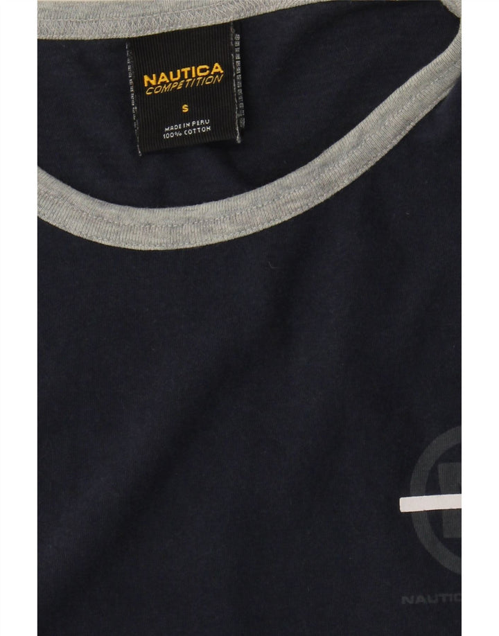 Nautica Mens Graphic Vest Top Small Navy Blue Cotton