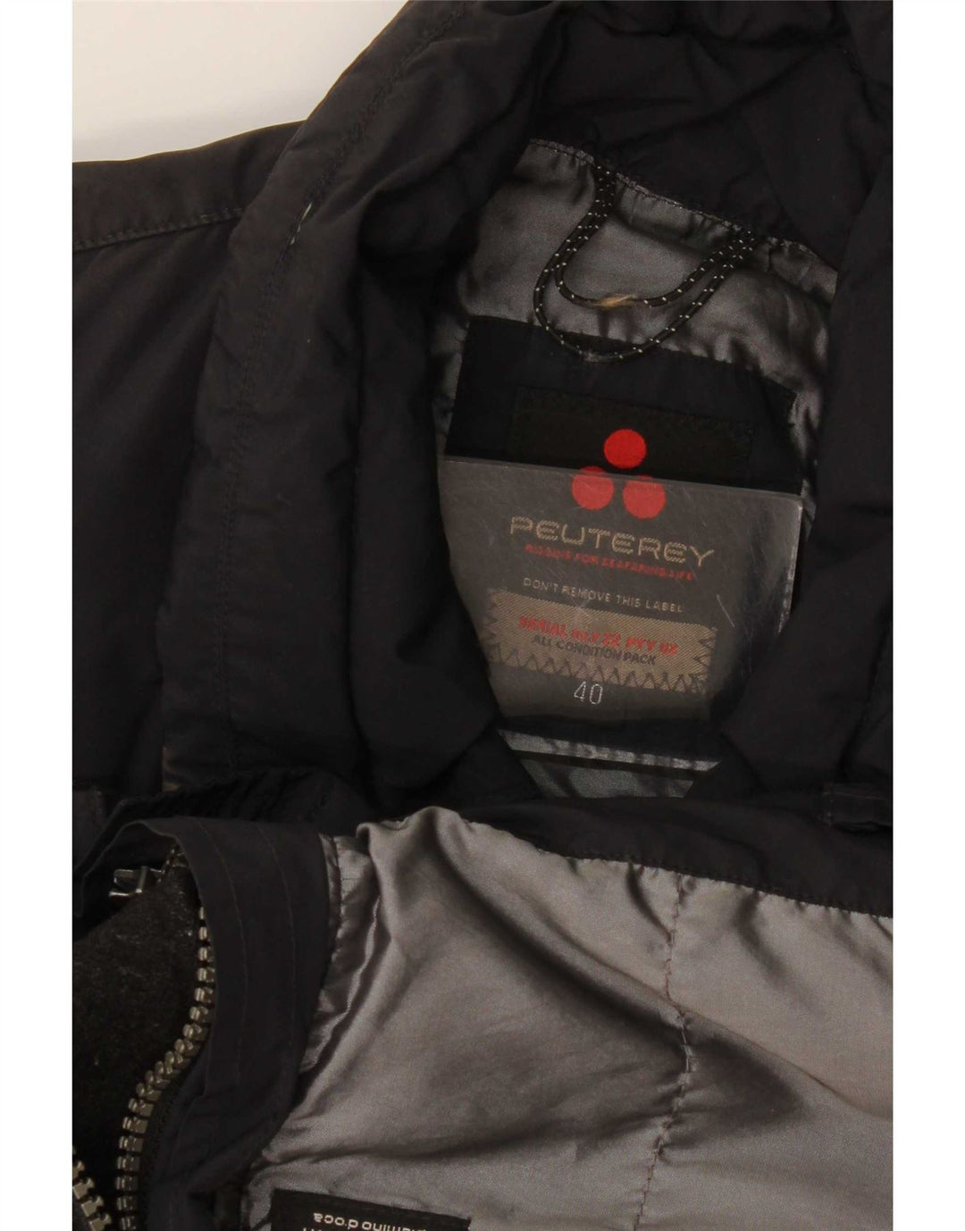 PEUTEREY Womens Padded Jacket IT 40 Small Navy Blue Cotton
