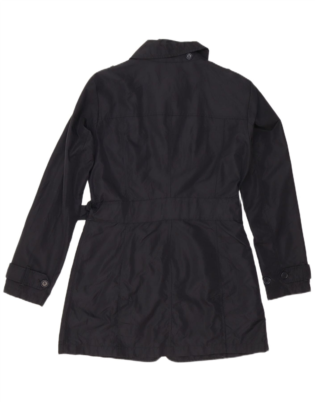 Woolrich Womens Trench Coat UK 16 Large Black Nylon