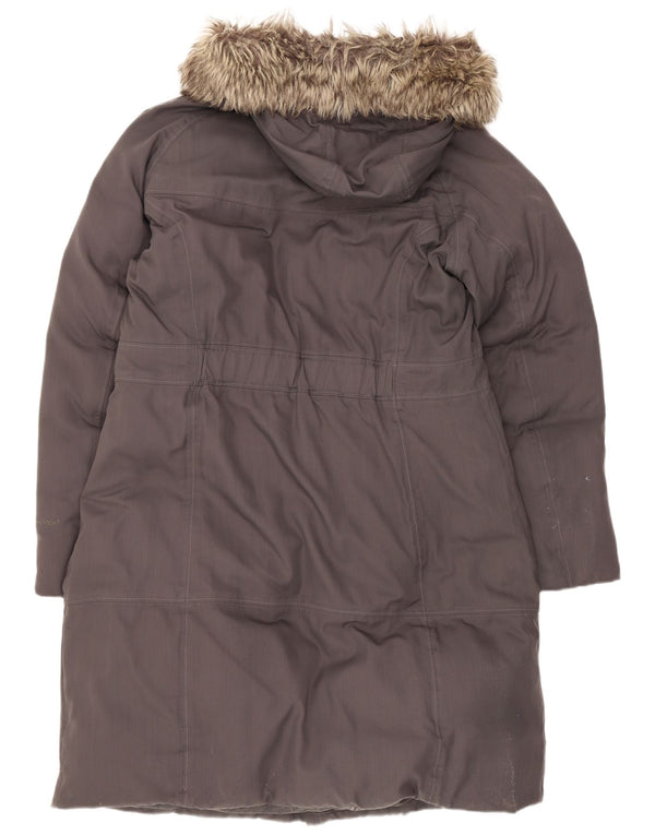The North Face Womens Hooded Padded Coat UK 16 Large Grey Nylon