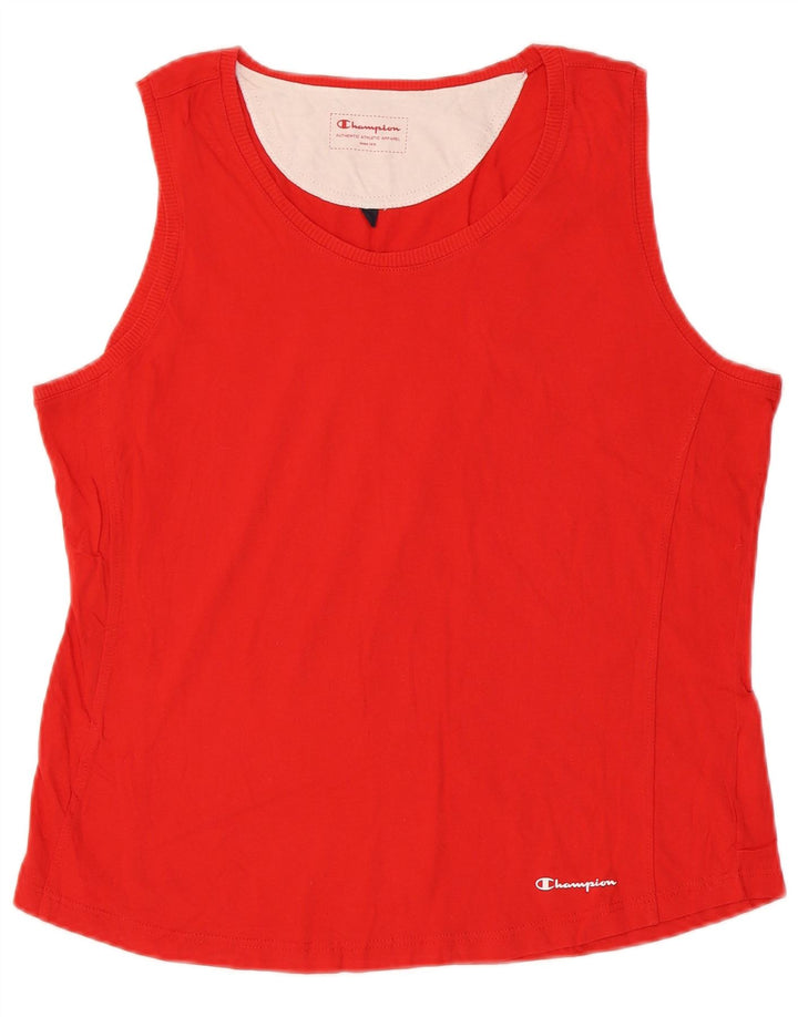 Champion Womens Vest Top UK 18 XL Red Cotton