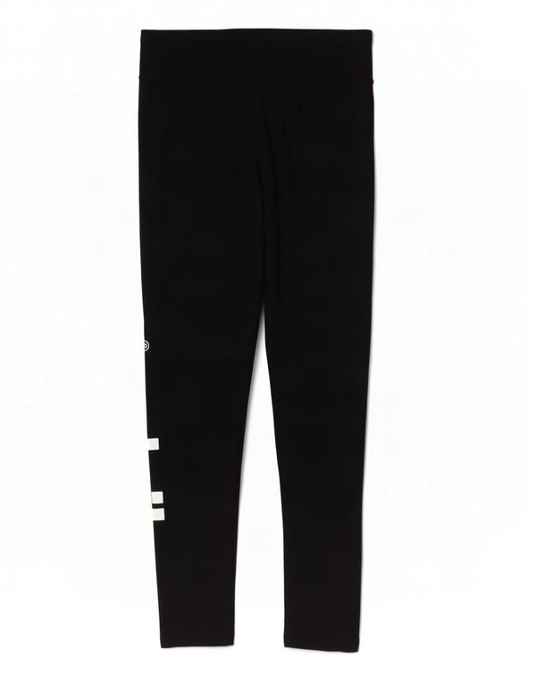 Adidas Womens Graphic Leggings UK 10 Small Black Cotton