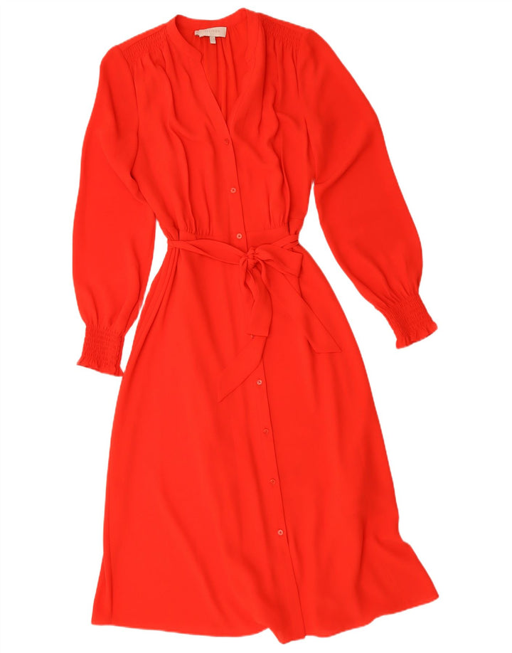 Hobbs Womens Maxi Shirt Dress UK 8 Small Red Polyester