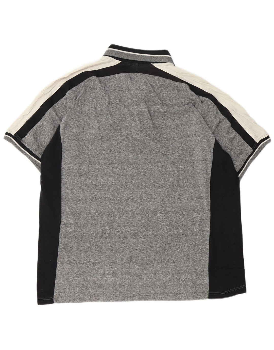 PUMA Mens Polo Shirt XL Grey Colourblock Cotton