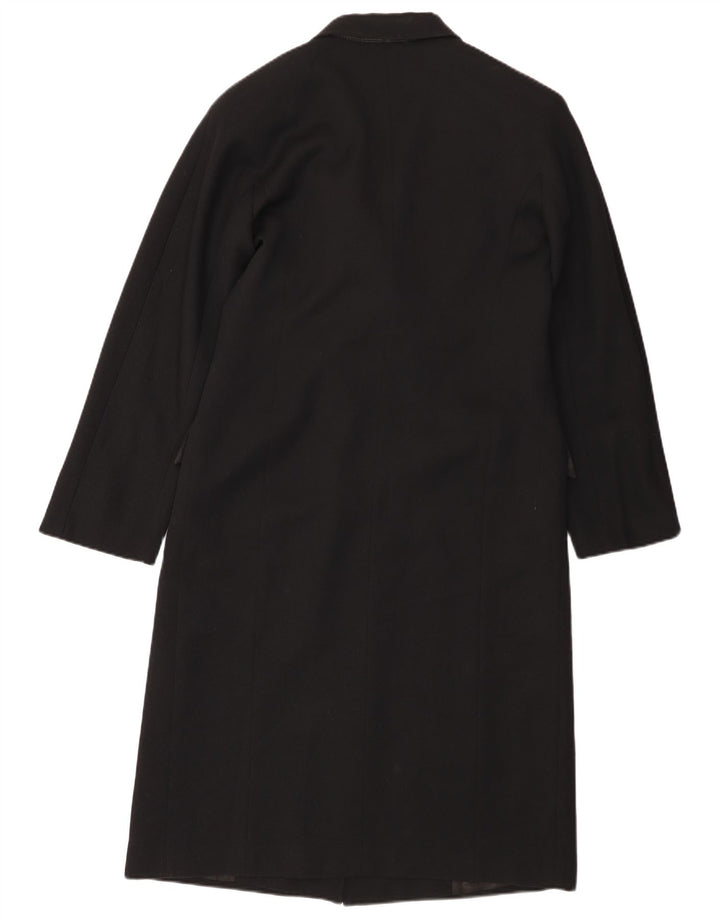 Trussardi Womens Overcoat IT 46 Large Black Wool