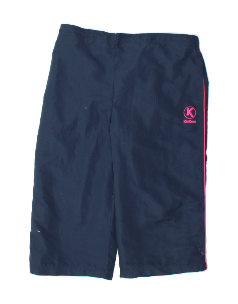 KICKERS Girls Bermuda Sport Shorts 15-16 Years W32 Navy Blue Polyester Vintage Kickers and Second-Hand Kickers from Messina Hembry 
