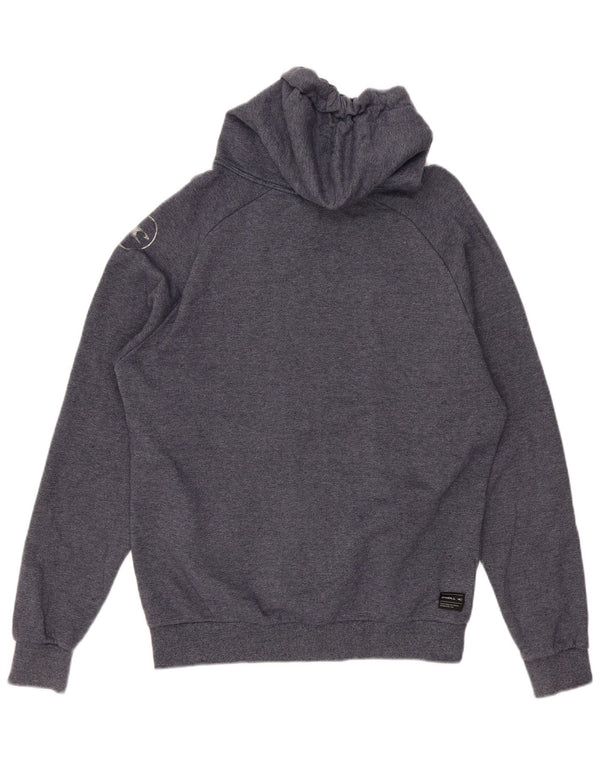 O'NEILL Mens Graphic Hoodie Jumper Medium Navy Blue Cotton