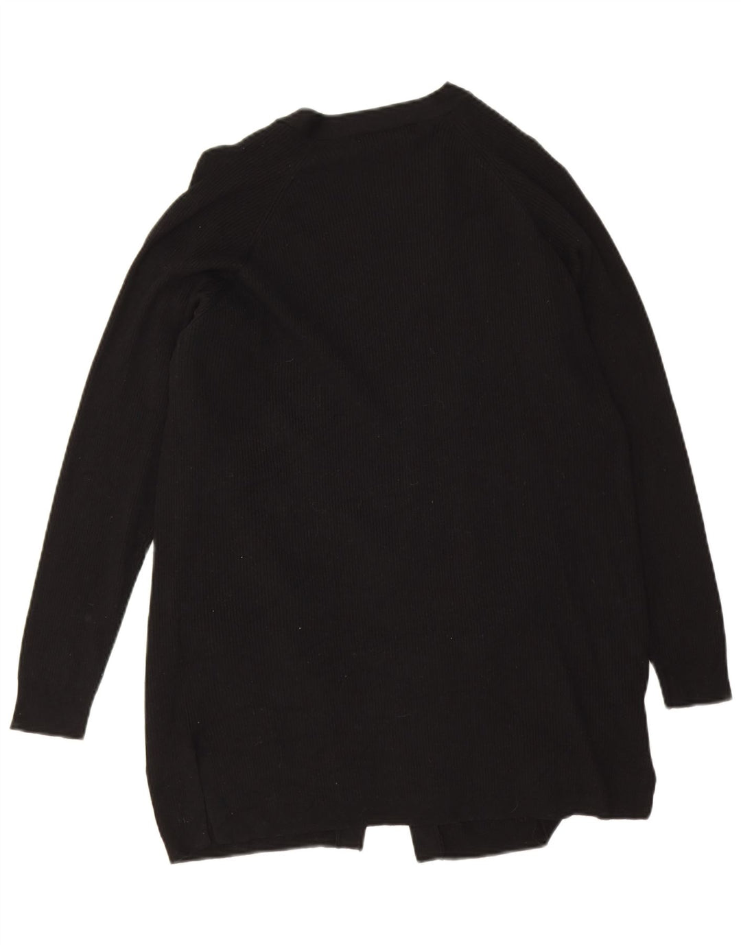 Marks & Spencer Womens Open Cardigan Sweater UK 14 Medium Black Viscose