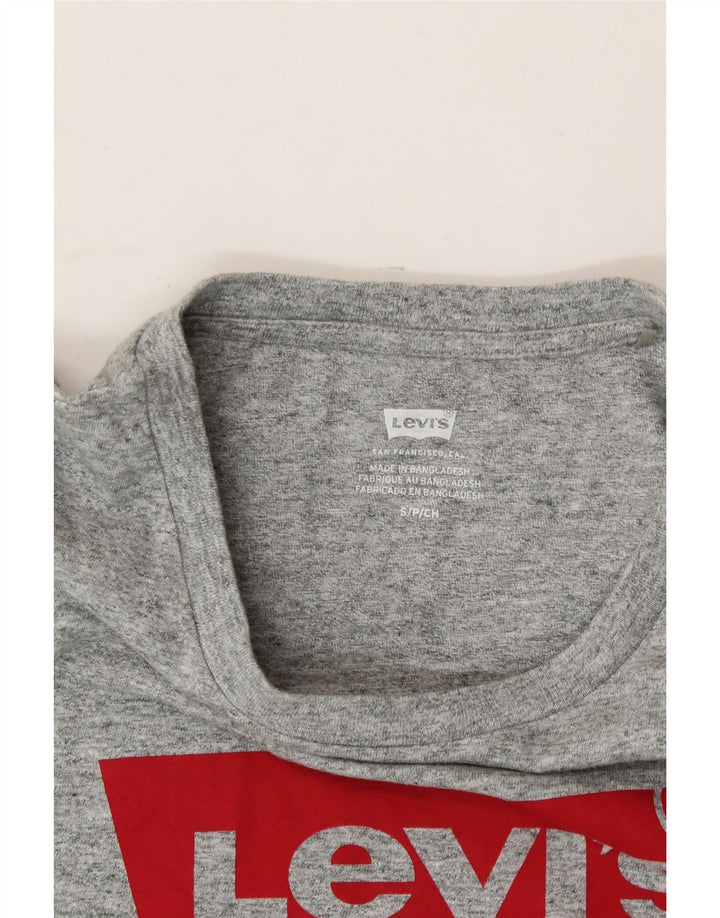 LEVI'S Mens Graphic T-Shirt Top Small Grey Flecked Cotton Vintage Levi's and Second-Hand Levi's from Messina Hembry 