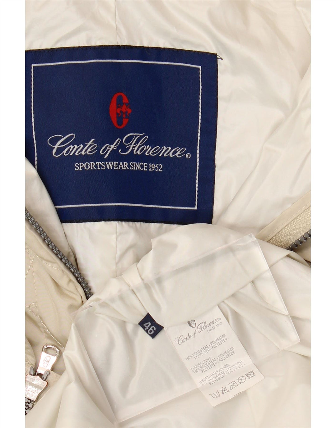 CONTE OF FLORENCE Womens Utility Jacket IT 46 Large Grey Polyester