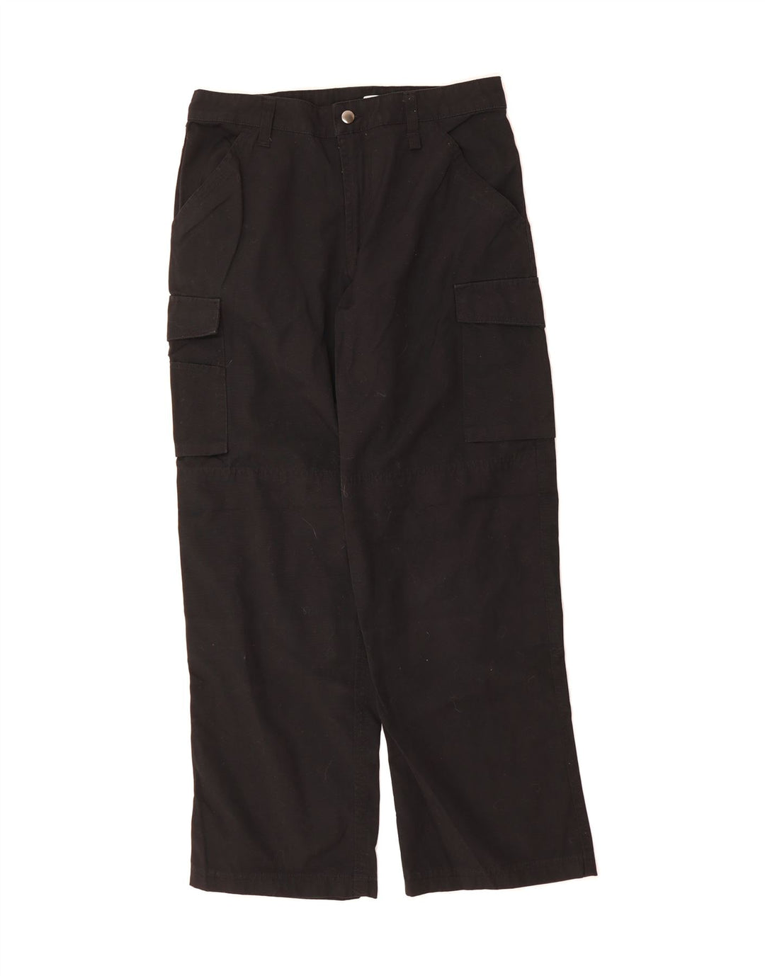 RUSSELL ATHLETIC Mens Straight Cargo Trousers W32 L32 Black Polyester Vintage Russell Athletic and Second-Hand Russell Athletic from Messina Hembry 